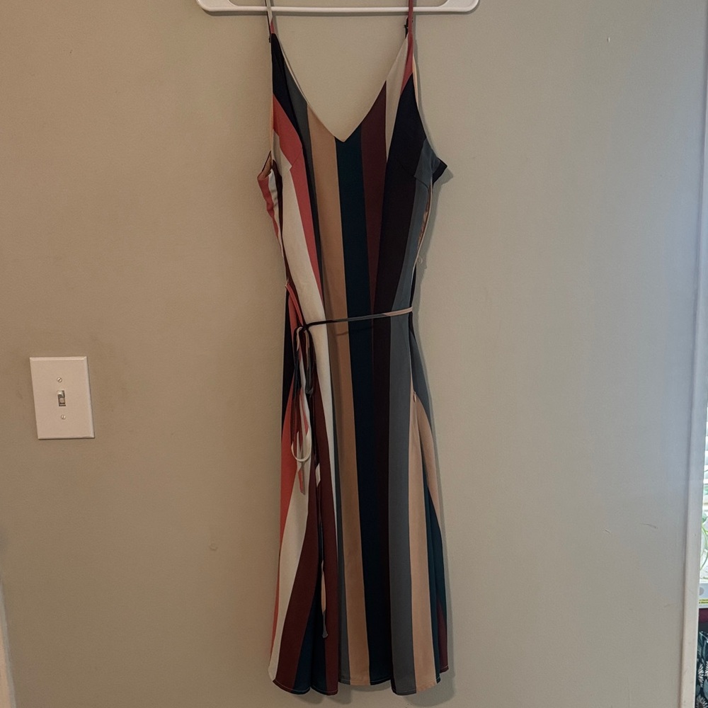 Lulu's Multicolor Striped Midi Dress